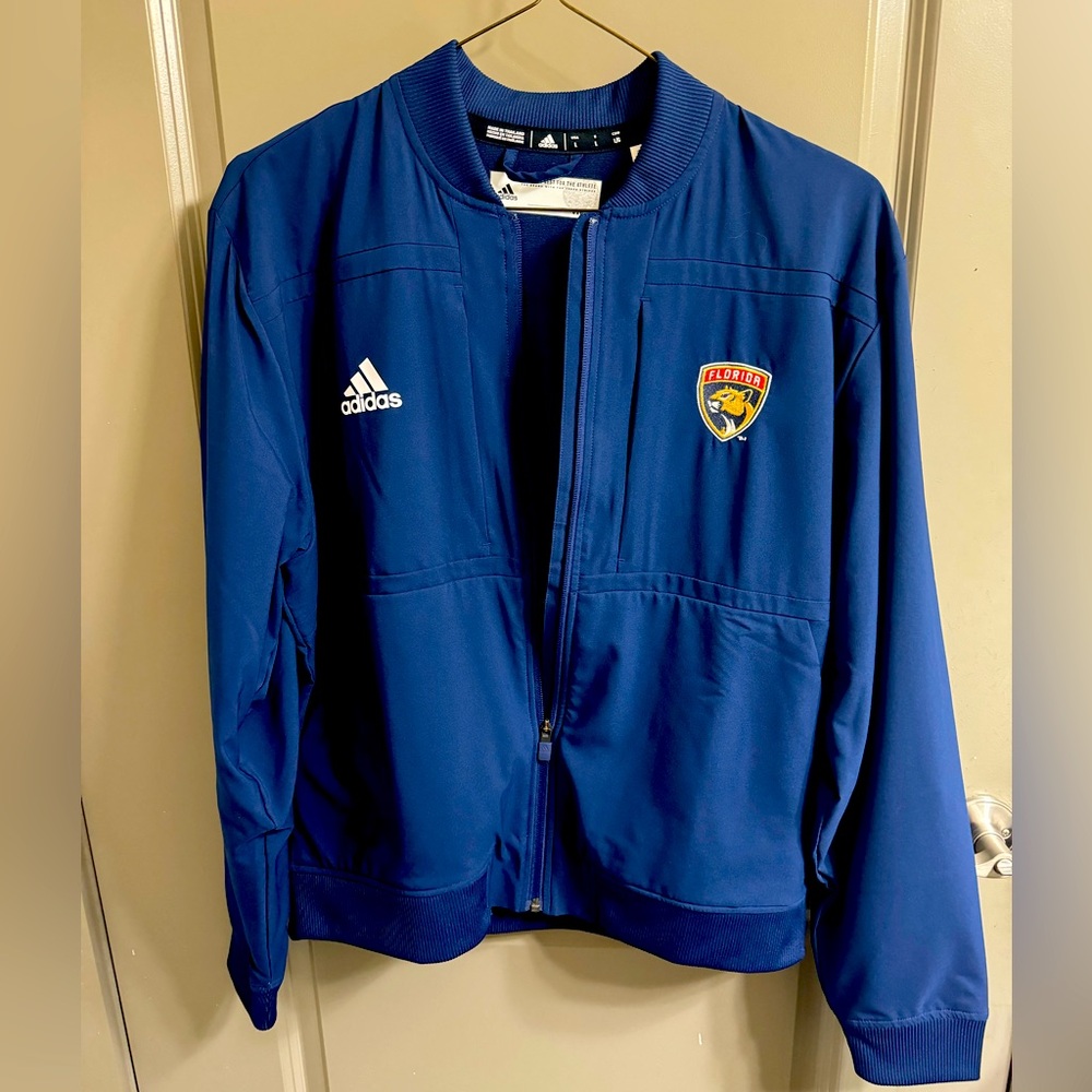 Florida Panthers Team Issued Adidas Bomber Jacket Size Large